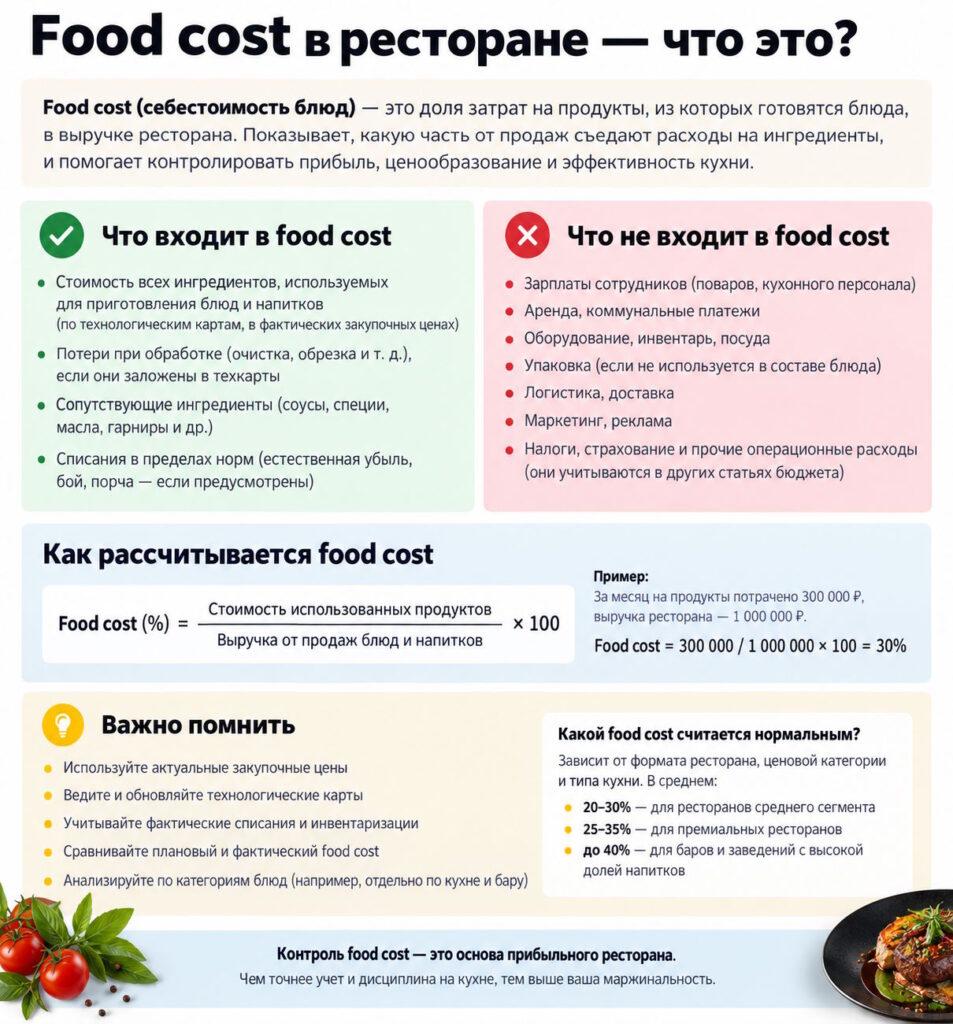Что считать food cost ресторана