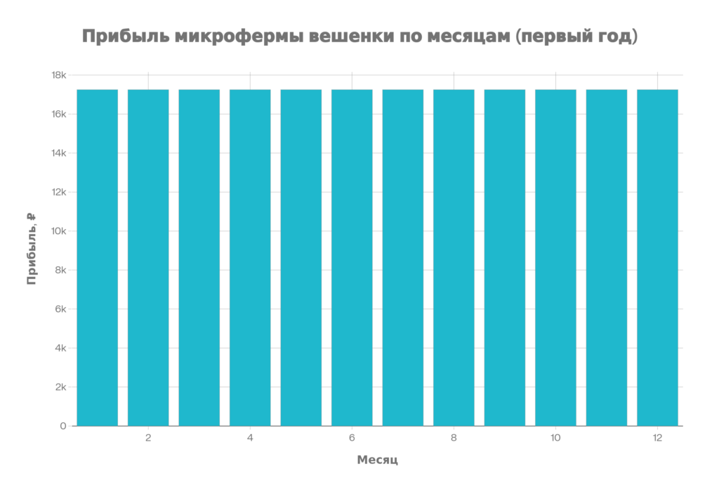 График прибыли первого года